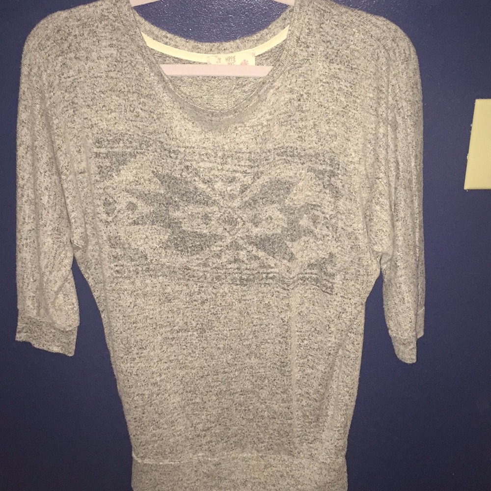 Hippie Rose 3/4 length sleeve sweater
